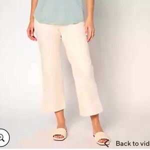 New Belle by Kim Gravel Regular TripleLuxe Twill Cropped Traveler Jeans Size 12